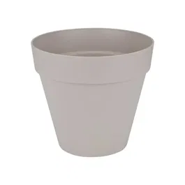 Maceta Elho Round Loft Urban Ø 20 cm Gris Cálido con Sistema de Riego para Balcón, Jardín o Terraza