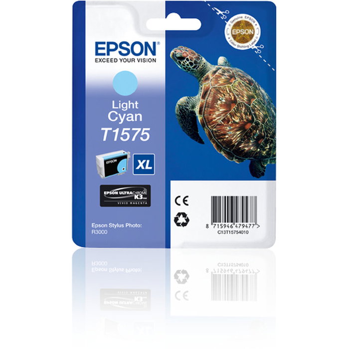 Epson T1575 XL Cartucho de Tinta Cian Claro para Stylus Photo R3000
