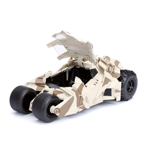 Smoby Batmóvil Camuflaje 2008 El Caballero Oscuro Coche Metal con Figura Batman 7cm 1:24