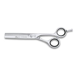 Tres Claveles Tijera Peluquero Silex ES 31 6" - Tijera de Esculpir Profesional con 31 Dientes, Acero Inoxidable HRc 62, Filo Navaja y Diseño Ergonómico Offset