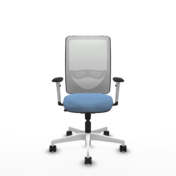 PIQUERAS Y CRESPO Silla de oficina Zulema con mecanismo Sincro, Azul cielo y Blanco PIQUERAS Y CRESPO Silla de oficina Zulema con mecanismo Sincro, Azul cielo y Blanco