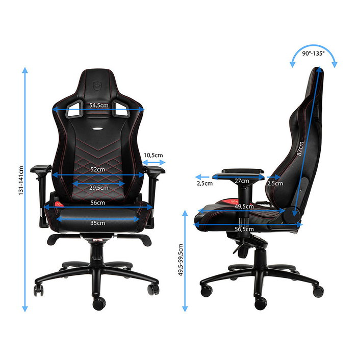 Noblechairs EPIC Gaming Stuhl negro/rojo