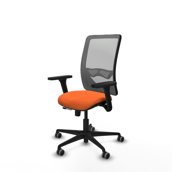 PIQUERAS Y CRESPO Silla de oficina Zulema con mecanismo Sincro/Traslack, Naranja y Gris