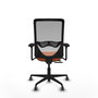 PIQUERAS Y CRESPO Silla de oficina Zulema con mecanismo Sincro/Traslack, Naranja y Gris