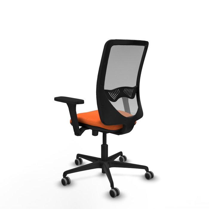 PIQUERAS Y CRESPO Silla de oficina Zulema con mecanismo Sincro/Traslack, Naranja y Gris