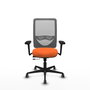 PIQUERAS Y CRESPO Silla de oficina Zulema con mecanismo Sincro/Traslack, Naranja y Gris