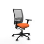 PIQUERAS Y CRESPO Silla de oficina Zulema con mecanismo Sincro/Traslack, Naranja y Gris