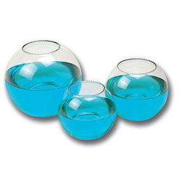 Sandimas Pecera de Cristal Redonda - 18 cm Diámetro