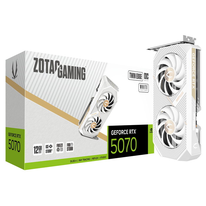 Zotac GeForce RTX 5070 12GB GDDR7 Twin Edge OC White Tarjeta Gráfica Zotac GeForce RTX 5070 12GB GDDR7 Twin Edge OC White Tarjeta Gráfica