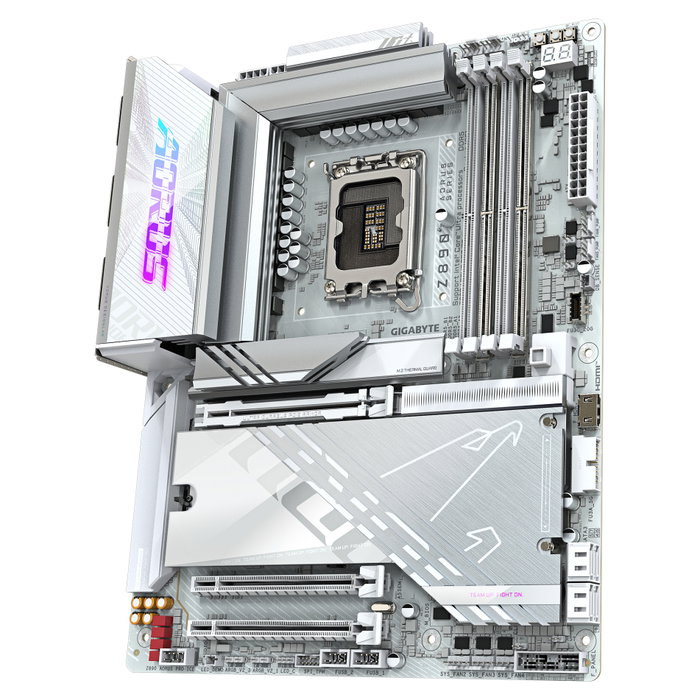 Gigabyte Z890 AORUS PRO ICE Placa Base ATX, LGA 1851 para Intel Core Ultra (Serie 2), DDR5 hasta 9500MHz, Wi-Fi 7, 5GbE LAN, Thunderbolt 4, Blanco Gigabyte Z890 AORUS PRO ICE Placa Base ATX, LGA 1851 para Intel Core Ultra (Serie 2), DDR5 hasta 9500MHz, Wi-Fi 7, 5GbE LAN, Thunderbolt 4, Blanco