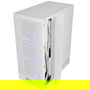 Mars Gaming MC-NEBULAW Caja Ordenador ATX Semitorre Blanca con Cristal Templado y 4 Ventiladores ARGB Incluidos (3x120mm Frontal, 1x120mm Trasero)