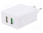 GOOBAY Cargador de red con 2 puertos USB y 28W