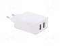 GOOBAY Cargador de red con 2 puertos USB y 28W