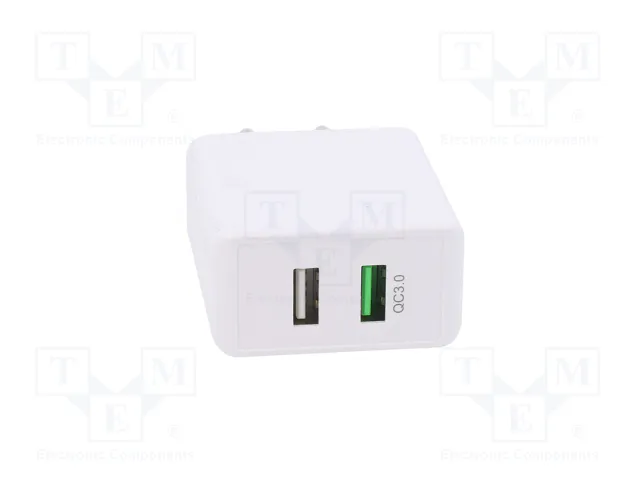 GOOBAY Cargador de red con 2 puertos USB y 28W