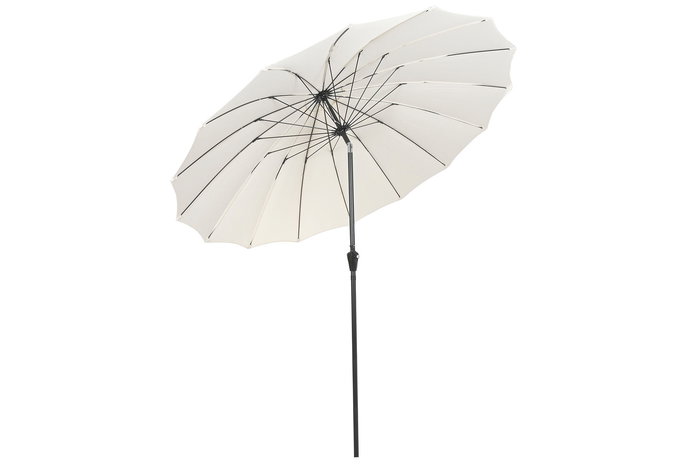 DKD Home Decor Parasol Jardín y Terraza Marfil Reclinable 280 x 250 x 280 cm UV 50+ en Acero y Poliéster