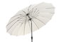 DKD Home Decor Parasol Jardín y Terraza Marfil Reclinable 280 x 250 x 280 cm UV 50+ en Acero y Poliéster