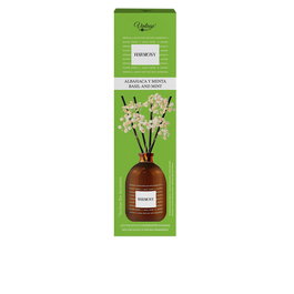 HARMONY Ambientador Mikador Decorativo Vintage #Albahaca y Menta 95 ml - Aroma Fresco con Flor Natural