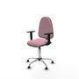 PIQUERAS Y CRESPO Silla de oficina Aýna Rosa con Brazos 1D y Base Cromada