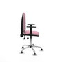 PIQUERAS Y CRESPO Silla de oficina Aýna Rosa con Brazos 1D y Base Cromada