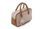 Lucky Bees Bolsa de Hombro Color Tan 100% Cuero de Polivinilo