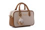 Lucky Bees Bolsa de Hombro Color Tan 100% Cuero de Polivinilo