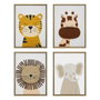 DKD Home Decor Cuadro Lienzo Poliéster 30x2,5x40 Animal Surtido de 4