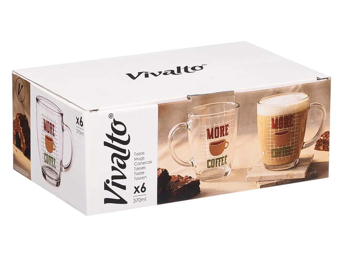 VIVALTO Taza de Vidrio More Coffee 370ml VIVALTO Taza de Vidrio More Coffee 370ml