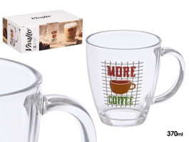 VIVALTO Taza de Vidrio More Coffee 370ml