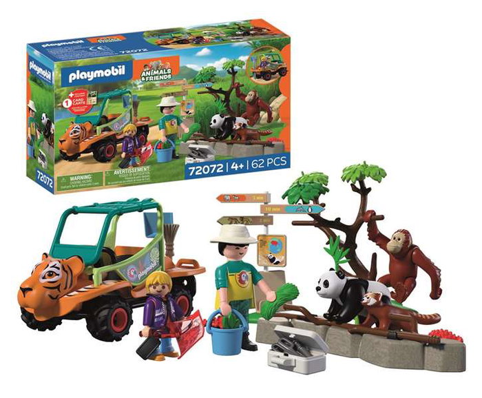 Playmobil My Life Zoo: Cuidador de Zoo con Vehículo 72072