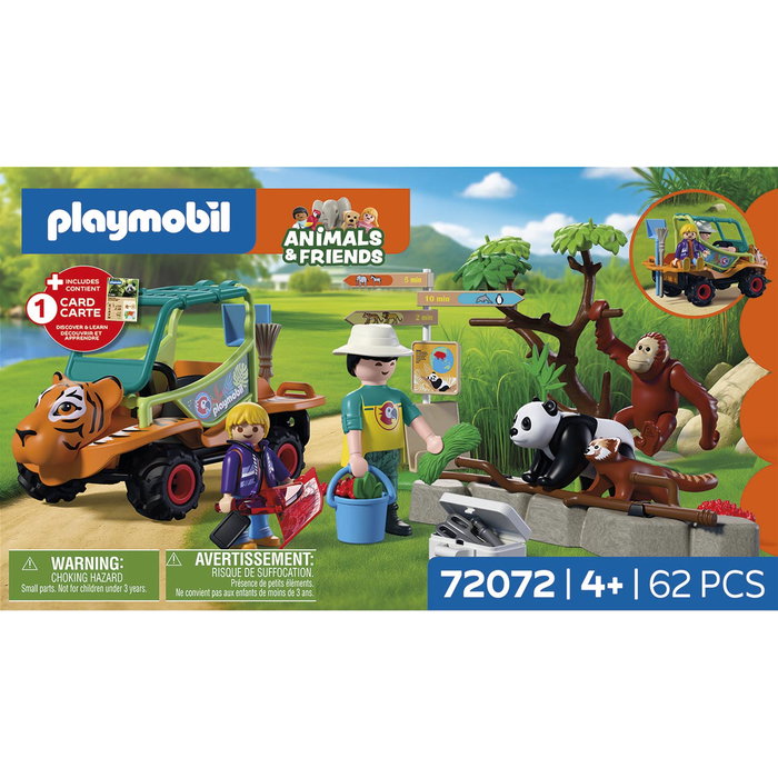 Playmobil My Life Zoo: Cuidador de Zoo con Vehículo 72072