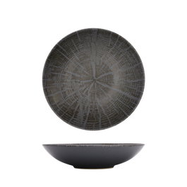 Summa Forest Gris Plato Hondo Coupe 22 cm, Gres, Vajilla (Set de 6)