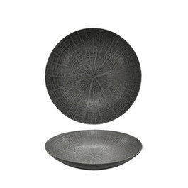 Summa Plato Hondo Coupe 22 cm, Vajilla de Gres, Color Gris Forest (Set de 6)