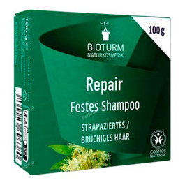 BIOTURM Champu Solido Cabello Dañado 100Gr Repara y Protege con Karite y Jojoba Ecológico