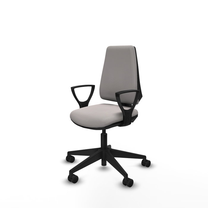 PIQUERAS Y CRESPO Silla de oficina Elche Blanca con Brazos Fijos PIQUERAS Y CRESPO Silla de oficina Elche Blanca con Brazos Fijos