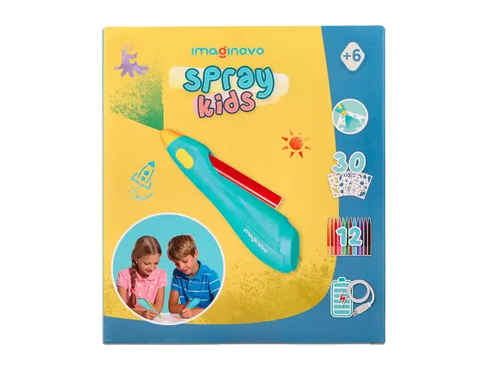 Imaginovo Aerografo Infantil Recargable USB con 30 Plantillas y 12 Rotuladores de Colores para Niños a partir de 6 Años Imaginovo Aerografo Infantil Recargable USB con 30 Plantillas y 12 Rotuladores de Colores para Niños a partir de 6 Años
