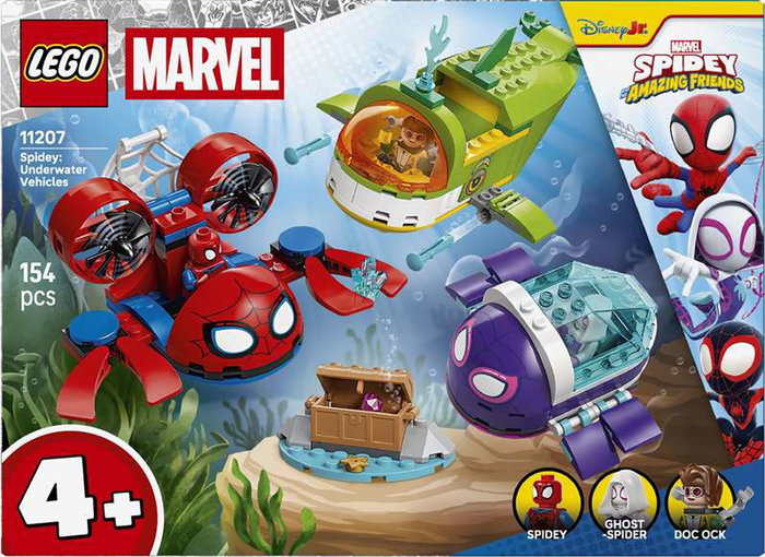 LEGO Marvel Juego de Construcción Spidey: Vehículos Submarinos, Set de Construcción para Niños +4 Años