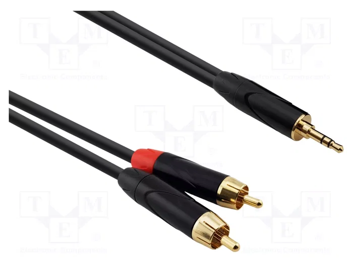 REDS MUSIC Cable Jack 3,5mm a RCA x2, 0,5m, Negro REDS MUSIC Cable Jack 3,5mm a RCA x2, 0,5m, Negro