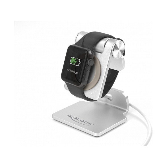DeLOCK Soporte ajustable para reloj inteligente y smartphone, Plata DeLOCK Soporte ajustable para reloj inteligente y smartphone, Plata