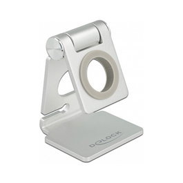 DeLOCK Soporte ajustable para reloj inteligente y smartphone, Plata