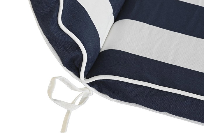 DKD Home Decor Cojín Silla Terraza Y Jardin Azul Marino Blanco 42 x 5 x 115 cm