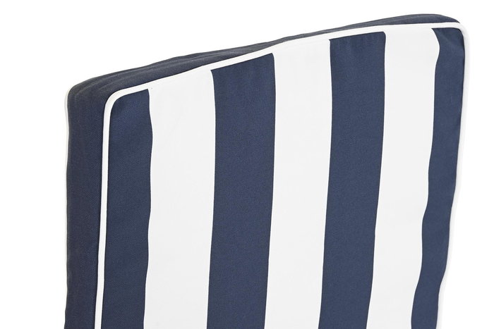 DKD Home Decor Cojín Silla Terraza Y Jardin Azul Marino Blanco 42 x 5 x 115 cm