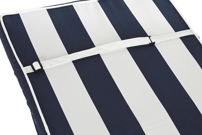 DKD Home Decor Cojín Silla Terraza Y Jardin Azul Marino Blanco 42 x 5 x 115 cm
