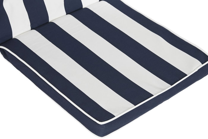 DKD Home Decor Cojín Silla Terraza Y Jardin Azul Marino Blanco 42 x 5 x 115 cm