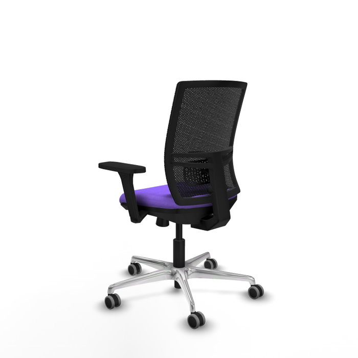 PIQUERAS Y CRESPO Silla de oficina Yunquera con mecanismo Sincro/Traslack, Lila y Negro
