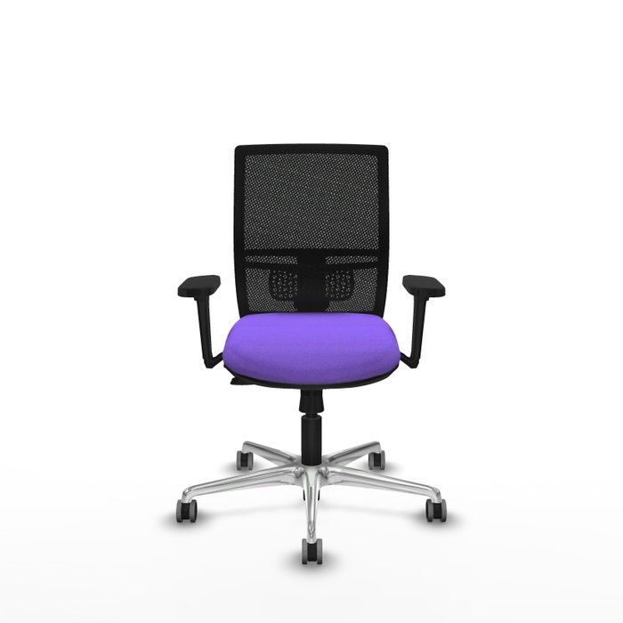PIQUERAS Y CRESPO Silla de oficina Yunquera con mecanismo Sincro/Traslack, Lila y Negro