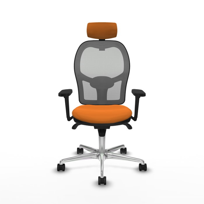 PIQUERAS Y CRESPO Silla de oficina Jorquera con mecanismo Sincro, Naranja y Gris