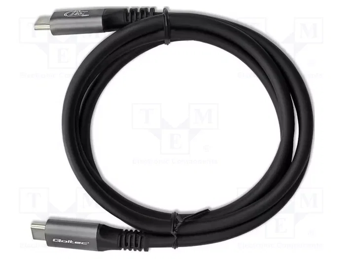 QOLTEC Cable Thunderbolt 3, Thunderbolt 4 y USB 4.0 de 1m