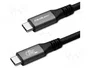 QOLTEC Cable Thunderbolt 3, Thunderbolt 4 y USB 4.0 de 1m