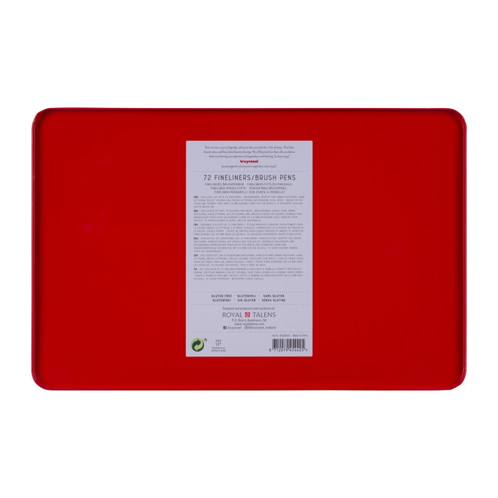 Bruynzeel Creatives Set de Rotuladores Punta Fina y Puntapincel 72 Colores