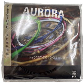 Aurora Strings Cuerdas Guitarra Eléctrica 9-46 con Recubrimiento Anticorrosivo y Tono Brillante Made in USA